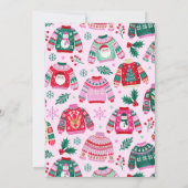 醜く明るい4フォトクリスマスセーターコラージュ シーズンカード (裏面)