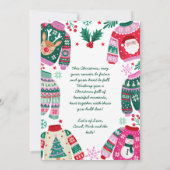 醜く明るい4写真の醜いセータークリスマス シーズンカード (裏面)