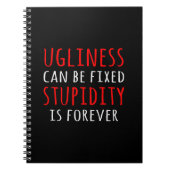 醜さは決して愚かさは永遠である ノートブック (正面)