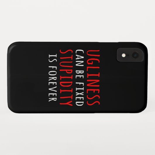 醜さは決して愚かさは永遠である Case-Mate iPhoneケース (裏面(横))