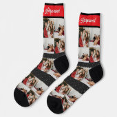 醜エレガントいセーター写真クリスマスホリデー ソックス (左)