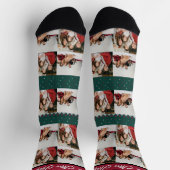 醜エレガントいセーター写真クリスマスホリデー ソックス (上部)
