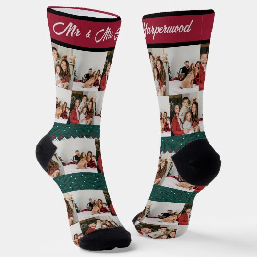 醜エレガントいセーター写真クリスマスホリデー ソックス (傾斜あり)