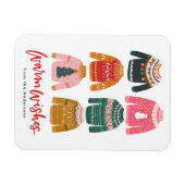 醜カラフルいセーター非写真の休日 マグネット (横)