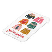 醜カラフルいセーター非写真の休日 マグネット (左側)