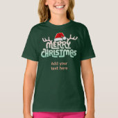 醜パーソナライズされたいクリスマスTシャツ子供へ Tシャツ (正面)