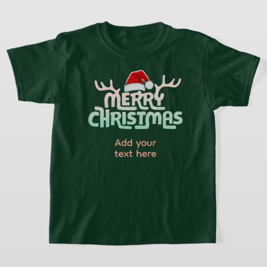 醜パーソナライズされたいクリスマスTシャツ子供へ Tシャツ (レイダウン)