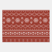 醜モダンいパーティー赤と青の醜いセーター ラッピングペーパーシート (正面3)