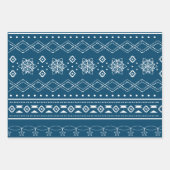 醜モダンいパーティー赤と青の醜いセーター ラッピングペーパーシート (正面2)