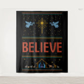 醜信じいクリスマスのセーター タペストリー (正面)