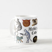 醜風変わりい中世の猫 コーヒーマグカップ (正面左)