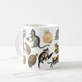 醜風変わりい中世の猫 コーヒーマグカップ (正面左)