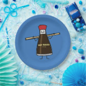 醤油のボトルの香辛料のアジア人の箸 ペーパープレート (パーティー)