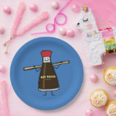 醤油のボトルの香辛料のアジア人の箸 ペーパープレート (パーティー)