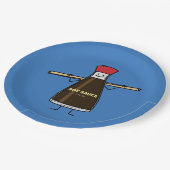 醤油のボトルの香辛料のアジア人の箸 ペーパープレート (アングル)