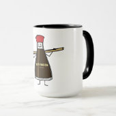 醤油のボトルの香辛料のアジア人の箸 マグカップ (正面右)