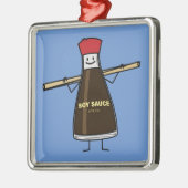 醤油のボトルの香辛料のアジア人の箸 メタルオーナメント (左)