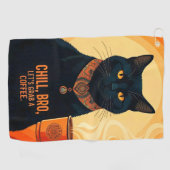 醸造およびリラックス済 ゴルフタオル (横)