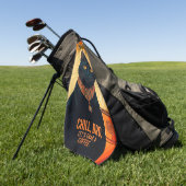 醸造およびリラックス済 ゴルフタオル (グリーン)