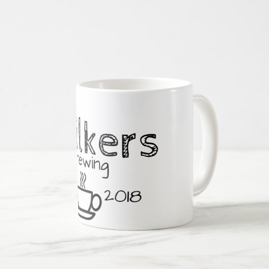 醸造しているベビー妊娠を期待します コーヒーマグカップ (正面右)