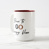 醸造してエネルギーフロー引用文2トンのマグカップ ツートーンマグカップ (正面左)