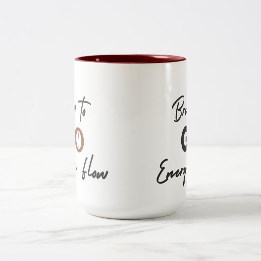 醸造してエネルギーフロー引用文2トンのマグカップ ツートーンマグカップ (中央)