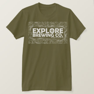 醸造を探検して下さい(白写真) Tシャツ