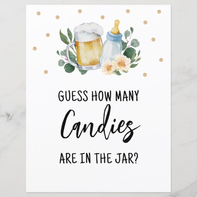 醸造ゲームのキャンディーズのサインベビーの数を推測 (正面)