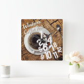 醸造コーヒーが先 – 何でも スクエア壁時計 (ホーム)