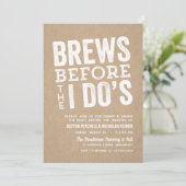 醸造所のリハーサルディナーの前にブリュース 招待状 (スタンド正面)