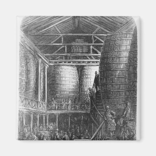 醸造所の大きな樽 マグネット (正面)