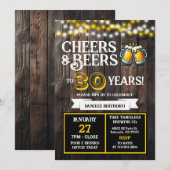 醸造所の誕生日乾杯と30年分のビール 招待状 (正面/裏面)