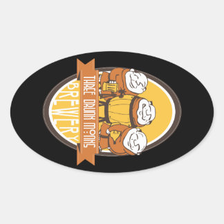 醸造所ステッカー 楕円形シール