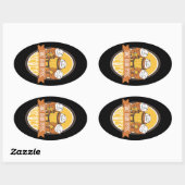 醸造所ステッカー 楕円形シール (シート)