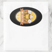 醸造所ステッカー 楕円形シール (バッグ)