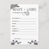 醸造所ベビー- B&W – ベビーシャワーアドバイス+ウィッシュカード エンクロージャーカード (正面)
