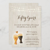 醸造所周年記念パーティー招待状 | ラスティックビール 招待状 (正面/裏面)