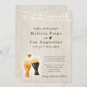 醸造所結婚式招待状 |ビール素朴トースト 招待状 (正面/裏面)