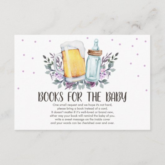 醸造本を持って来るビールとボトルエンク素朴ル エンクロージャーカード (正面)