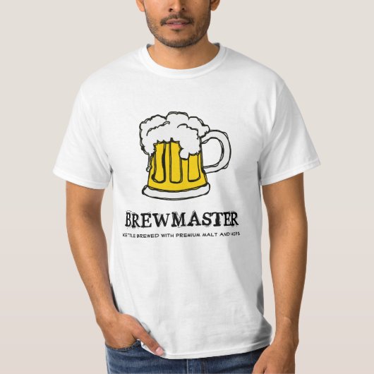 醸造物のマスター-醸造の会社のビールのジョッキ Tシャツ (正面)