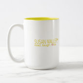 醸造物ハハの喫茶店のマグ愚か者の金ゴールド、カリフォルニア ツートーンマグカップ (左)