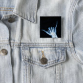 釈迦サインXつる線（ルーズ） 缶バッジ (インサイチュ)