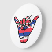 釈迦ハワイ旗 ラージ壁時計 (傾斜)