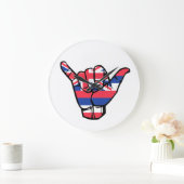 釈迦ハワイ旗 ラージ壁時計 (ホーム)