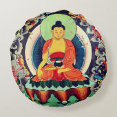 釈迦仏絵画ズ、ヒマラヤ – ネパール ラウンドクッション (裏面)