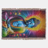 釈迦様の平和の祈り スローブランケット (正面)