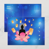 釈迦誕生日 蓮のランタン ヴァイシャーカ ポストカード (正面/裏面)