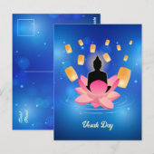 釈迦誕生日 蓮のランタン ヴァイシャーカ ポストカード (正面/裏面)