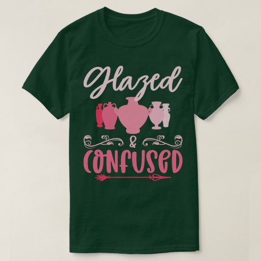 釉薬と混乱した陶磁陶磁陶磁陶磁陶磁器 Tシャツ (デザイン正面)