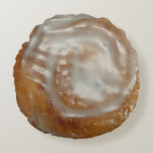 釉薬のシナモン転が枕 ラウンドクッション (正面)